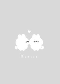 好朋友兔子 white gray