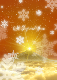 Gold Mt.Fuji Sun and Snow