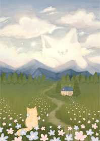 Peaceful evening with the cat