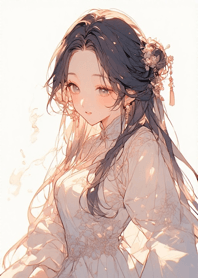 Comfortable sunny day - cute girl a040