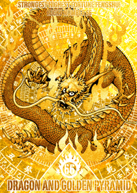 Dragon and golden pyramid Lucky number66