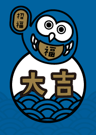 Lucky OWL on the loop / Blue x Gold ver.