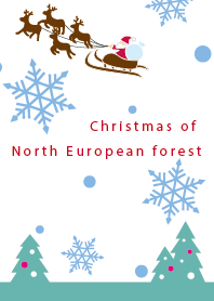 Christmas of North European forest