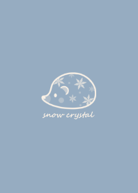 Hedgehog -snow crystal- smoky blue
