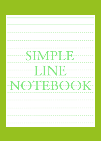 SIMPLE GREEN LINE NOTEBOOK-LEAF GREEN