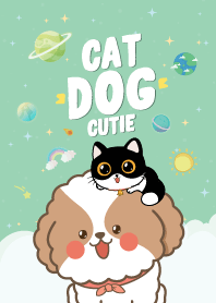 Cat&Dog Galaxy Cutie Green
