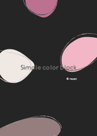 Simple color block_ Black x Pink