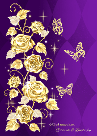 Wish come true,Goldrose & Butterfly