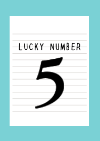LUCKY NUMBER 5 NOTEBOOK-MINT GREEN