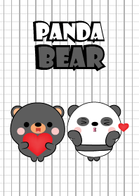 Mini Cute Black Bear & Panda