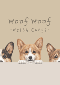 Woof Woof - Welsh Corgi 01 - DUSTY BEIGE