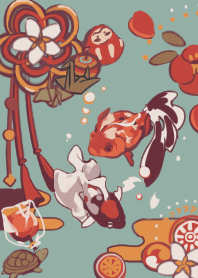 Japanese style goldfish