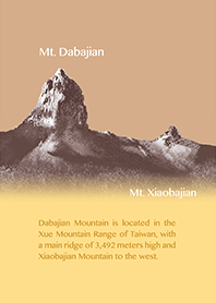 Mt. Dabajian and Mt. Xiaobajian. 4