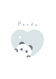 熊貓和心 /light blue white
