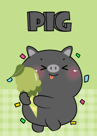 Black Pig  Love Green Color Theme
