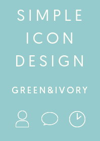 SIMPLE ICON DESIGN GREEN & IVORY