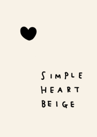Simple heart black beige.