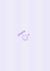 Smile Flower =Purple= Stripe
