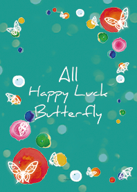 Mint Green : Watercolor & butterflies