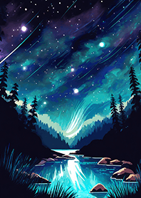 綺麗な星空の夜景着せかえ#361
