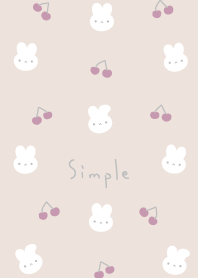 Simple rabbit: dull beige pink2