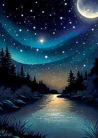 Beautiful starry night view#2095