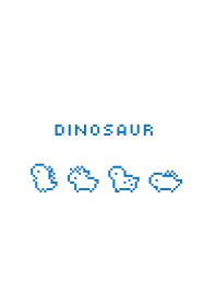 Pixel Dinosaur /blue white