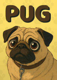 Pop and Cute Pug Theme Yellow 04