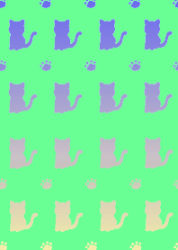 HAPPY GRADIENT CAT-NEON GREENj