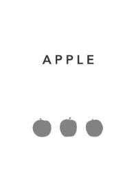 apple silhouette -black&white-