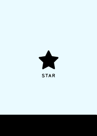 Simple Lucky Star / Powder Blue&Black