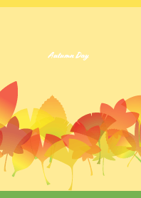 Autumn Day on yellow