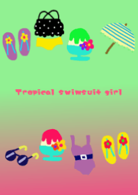 Tropical swimwear girl #pop