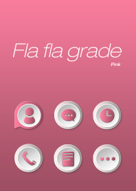 ピンク色のグラデーションと立体風ボタン