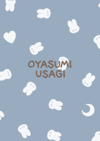 OYASUMI USAGI #Pattern  #blue beige