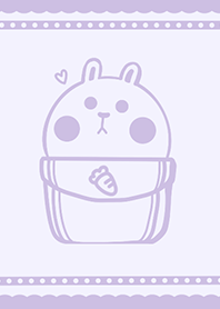Pocket cute rabbit J-gray purple (Pur4)