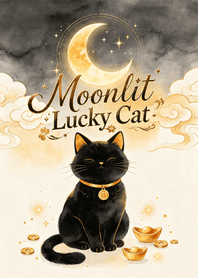 Moonlit Lucky Cat