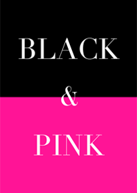 black & vivid pink .