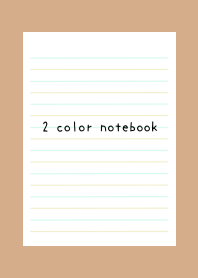 2 COLOR NOTEBOOK/LB&YEL GR/LIGHT BROWN