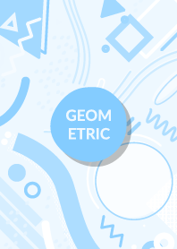 Geometric Retro Alice Blue