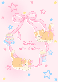 Ribbon cutie kitten