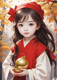 Girl celebrating the New Year 6d5104