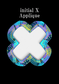 initial X Applique