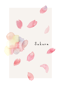 Cherry blossom petal theme. watercolor *