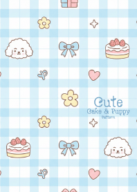 Cute Cake & Puppy Pattern