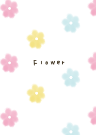 White watercolor colorful floral pattern