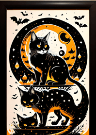 halloween cat Ce6497