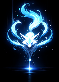 Blue-flame nine-tailed fox_Black