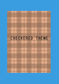 DUSTY ORANGE CHECKERED THEMEj-BLUE-YEL