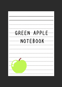 GREEN APPLE NOTEBOOK-CHARCOAL GREY